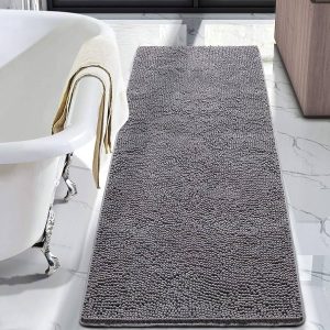 LOCHAS Luxury Bathroom Rug Shaggy Bath Mat 24 x 60 Inch
