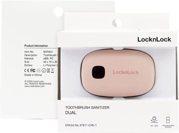 LocknLock UV Toothbrush Sanitizer/Cover for Home/Travel