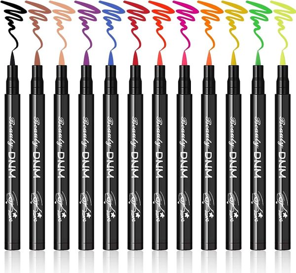 LOKFAR 12 Colors Matte Liquid Eyeliner Colorful Set