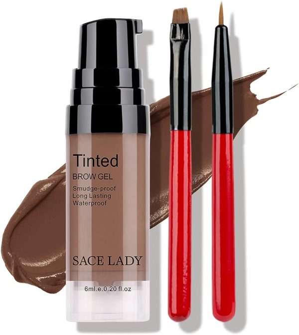 Long Lasting Eyebrow Gel with Eyebrow Brushes for Waterproof Eyebrow Makeup