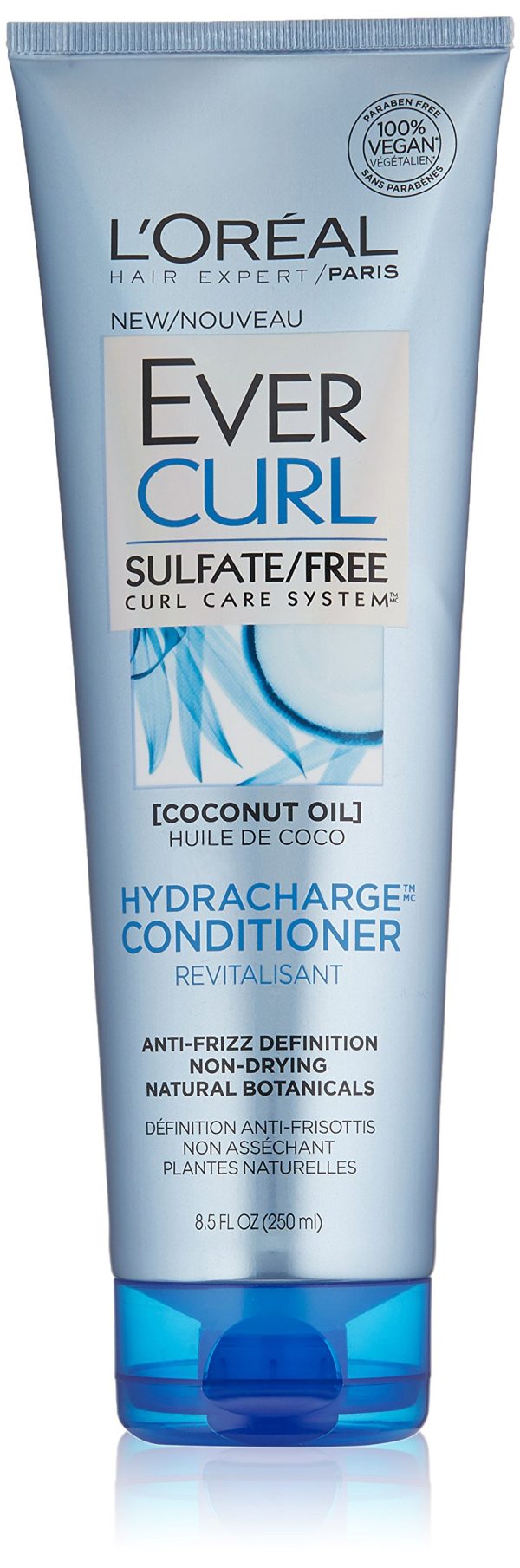 L'Oréal Paris EverCurl Hydracharge Sulfate Free Conditioner, with Coconut Oil