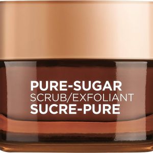 Glow-Enhancing L'Oreal Paris Pure Sugar Lip Scrub - Mini Size Exfoliating Scrub for Face and Lips