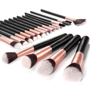 Lospu HY Makeup Brushes 18 Piece Makeup Brush Set Professional Wood