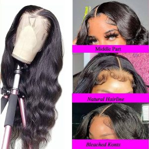 Luduna Straight Lace Wigs Human Hair Lace Closure Human Hair Wigs Real Hair