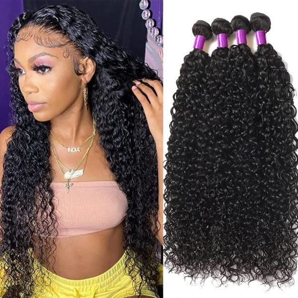 Luduna Wet and Wavy Wigs Deep Curly Human Hair Lace Front Wigs