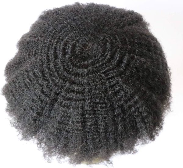 Lumeng AfroToupee For Men African American Wigs for Men