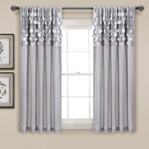 Lush Decor White Circle Dream Window Curtains Panel Set