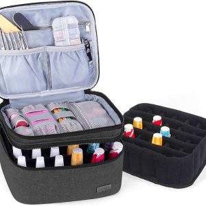 Luxja Nail Polish Carrying Case - Holds 20 Bottles