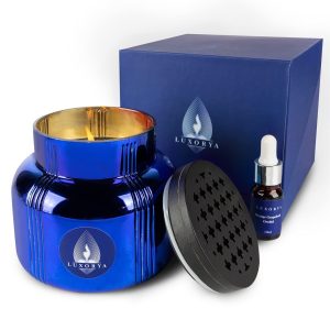Luxorya Scented Candle with Dual-Purpose Lid