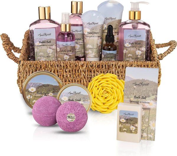 Luxurious Spa Gift Basket with Lavender Chamomile Fragrance