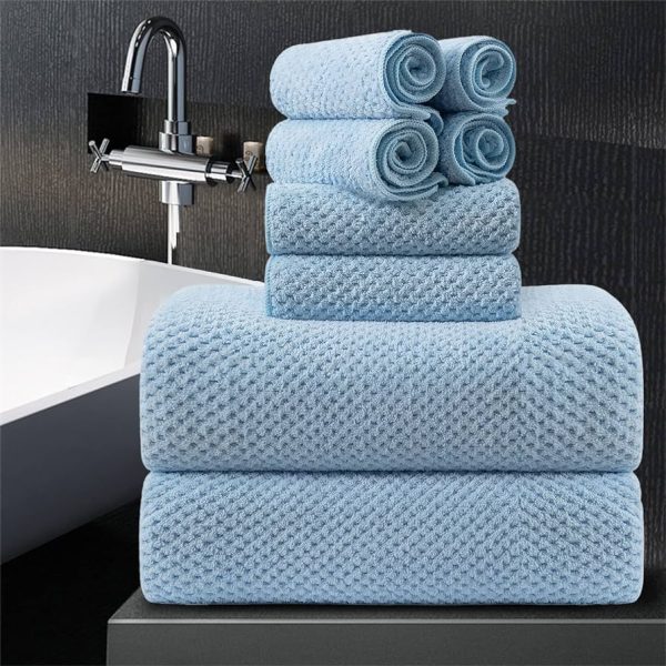 Luxury 8-Piece Towel Set Includes 2 Extra Large Bath Towels