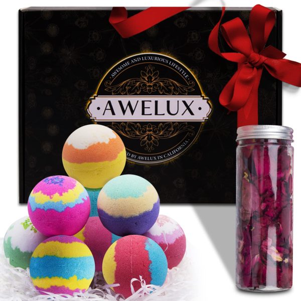 Luxury Bath Bombs Gift Set Spa Fizzy with Sea Salt