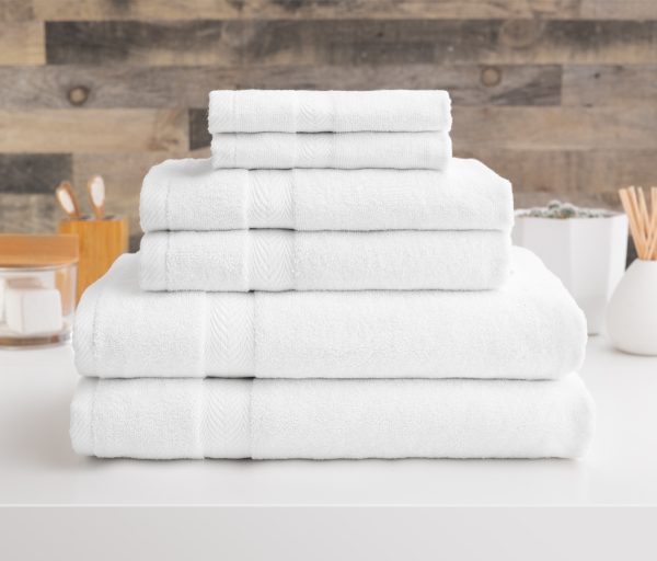 Luxury Bath Towel Set (White) Made in Turkey