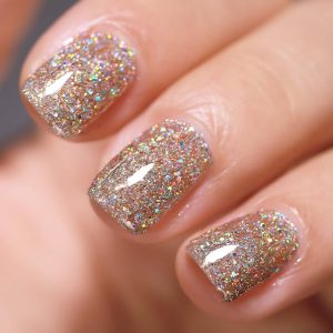 Luxury Gold Nail Gel Polish - (Aztec Gold) Sparkly Glitter LED UV Gel Nail Polish