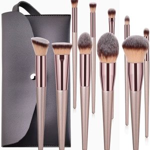 Luxury Makeup Brushes Set 10pcs with Bag
