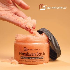 M3 Naturals Himalayan Salt Scrub Infused with Collagen and Stem Cell All Natural