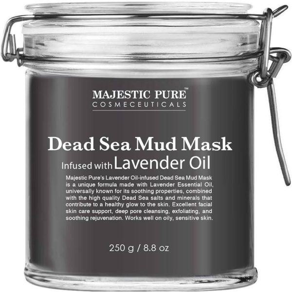 MAJESTIC PURE Dead Sea Mud Mask - Natural Face and Skin Care for Women