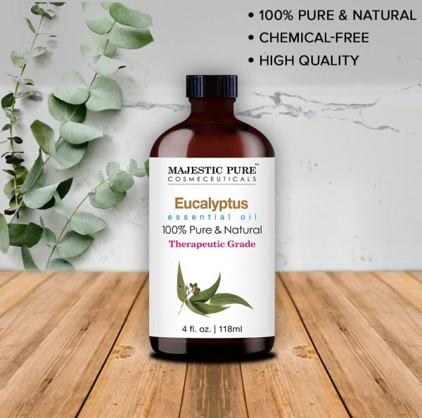 Majestic Pure Eucalyptus Essential Oil, Pure and Natural with Therapeutic Grade