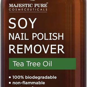 MAJESTIC PURE Soy Nail Polish Remover - Natural Acetone Free for Fingernail