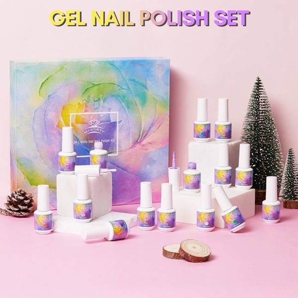Makartt 24 Gel Nail Polish Sets UV LED Gel 8ml 22 Bright Ambition