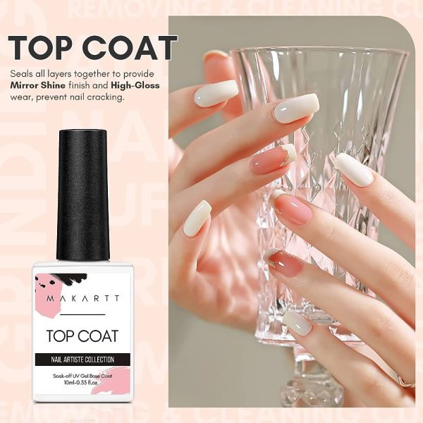 Makartt Gel Nail Polish Remover Clips Kit with 20 Pcs Resuable Finger and Toenail