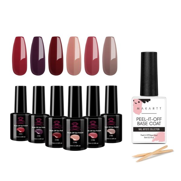 Makartt Gel Nail Polish Set - Fall Winter Series 6 Colors