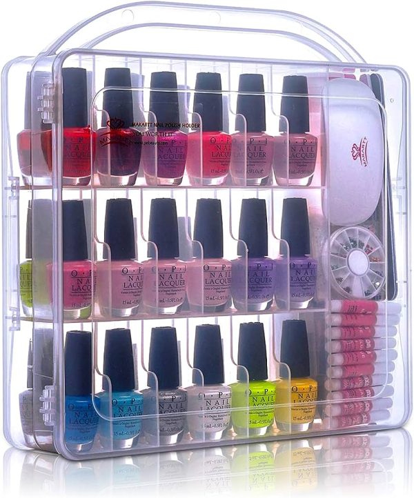 Makartt Large Nail Polish Organizer Storage Holder Case