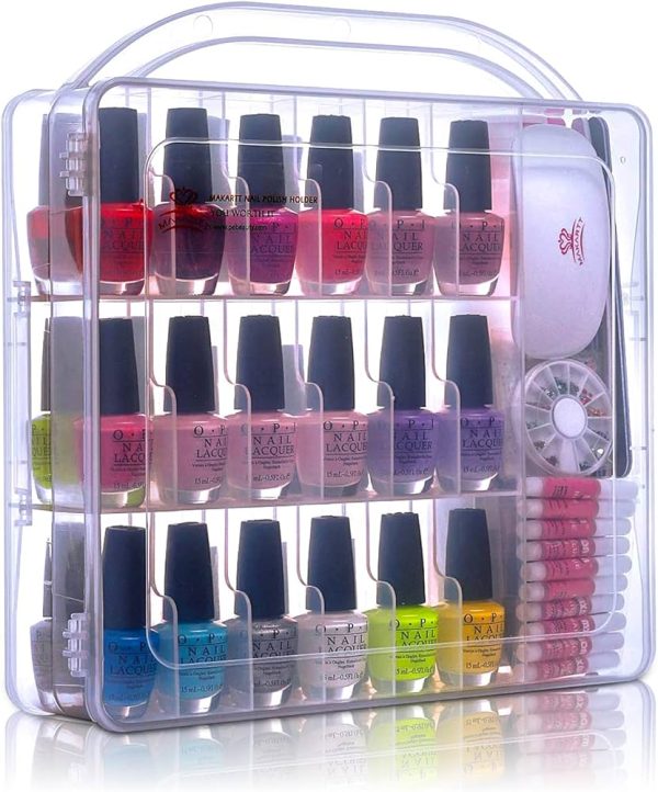 Makartt Portable Gel Nail Polish Organizer Poly Nail Gel Nail Tools