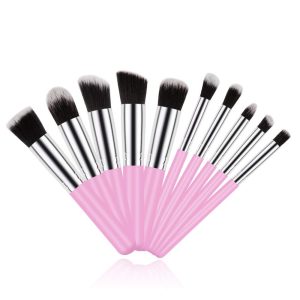 Makeup Brush Set 10 Piece Essential Make-up Brushes Kit for Powder Liquid Cream