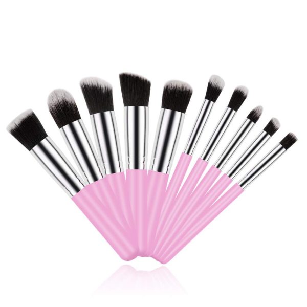 Makeup Brush Set 10 Piece Essential Make-up Brushes Kit for Powder Liquid Cream
