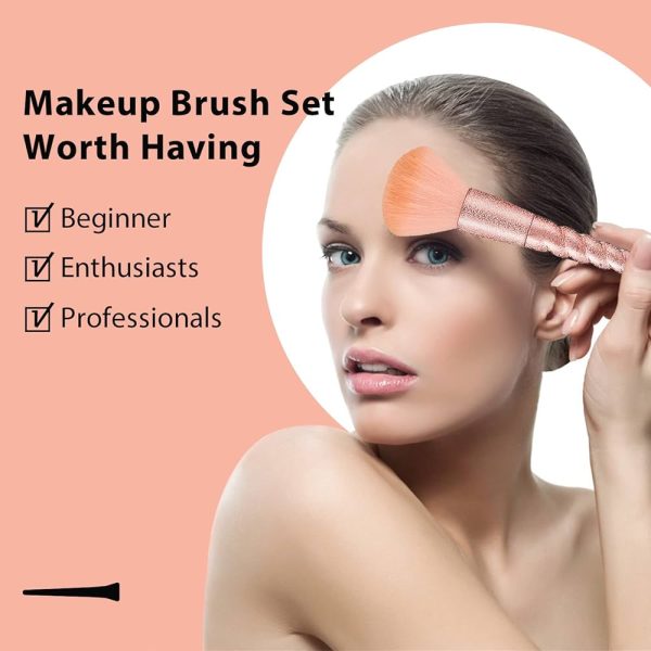 Makeup Brush Set 7 Pcs, Premium Face Powder Blush Eyeshadow