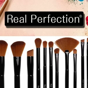 Makeup Brushes, Real Perfection 15pcs Premium Cosmetic Makeup Brush Set