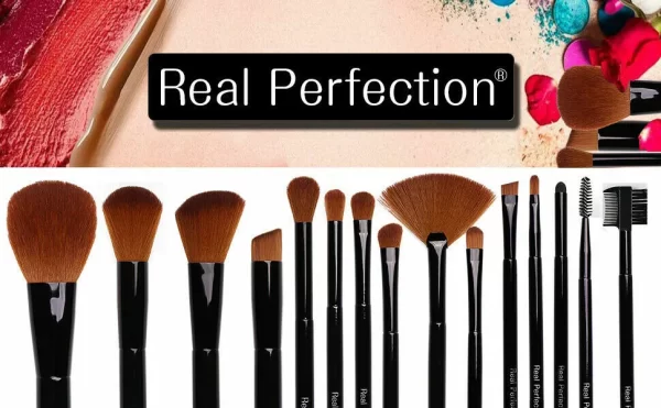 Makeup Brushes, Real Perfection 15pcs Premium Cosmetic Makeup Brush Set