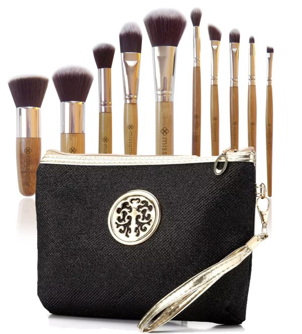 Makeup Brushes Set 10 PCs Cosmetic Brushes with Tote Bag Premium Synthetic