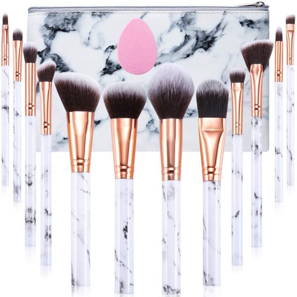 Makeup Brushes Set Gee-rgeous Professional 12Pcs Marble Make Up Brushes Set