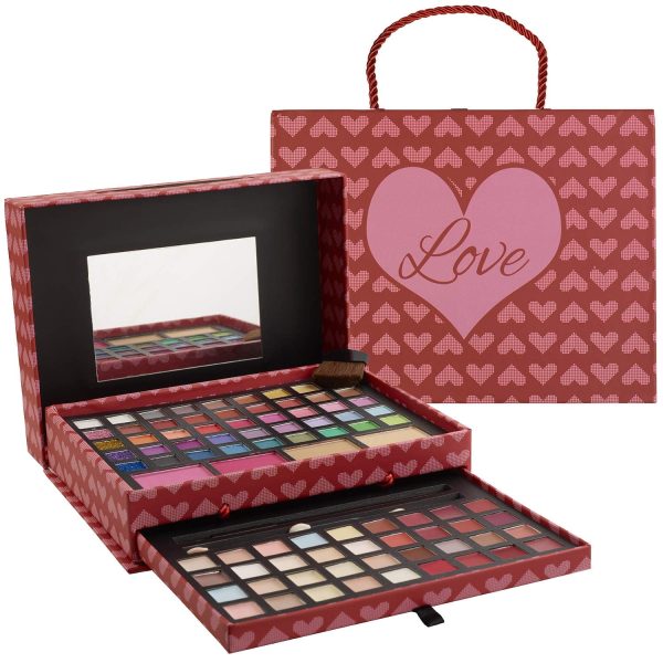 Makeup Kits for Teens - 2-Tier Love Make Up Gift Set and Eyeshadow Palette