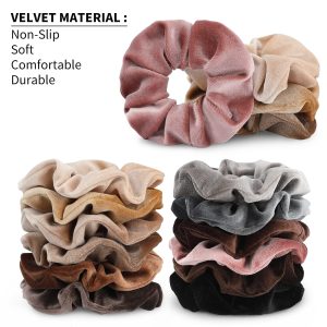 Mandydov 20 Pcs Hair Scrunchies Velvet Elastic Hair Bands Scrunchy Hair Ties
