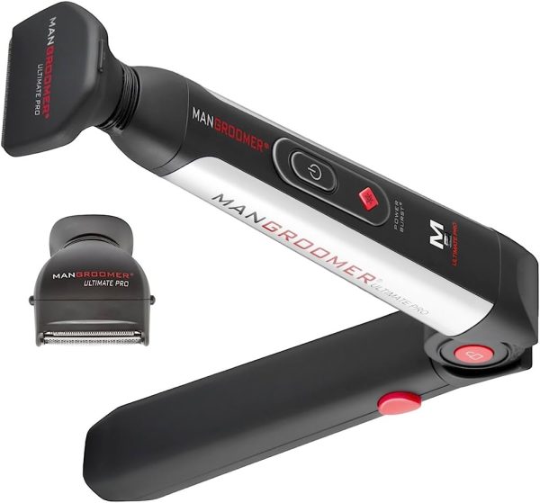 MANGROOMER Ultimate Pro Back Shaver with 2 Shock Absorber Flex Heads