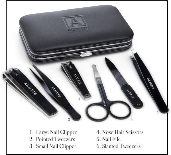 Manicure and Pedicure Kit for Men by Aluxie - Convenient