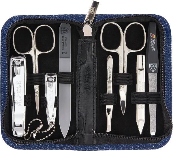 Manicure pedicure grooming kit set for professional finger & toe nail care scissors