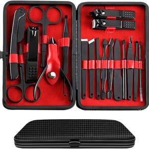 Manicure Set, Pedicure Kit, Nail Clippers, Professional Grooming Kit, Nail Tools