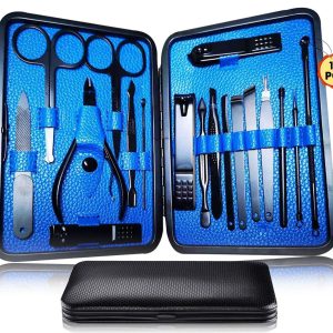 Manicure Set, SOONPAM Pedicure Kit 18 in 1 Nail Clippers Stainless Steel