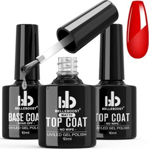 Matte Top Coat High Gloss Top Gel Coat Base Coat Set,No Wipe top Coat