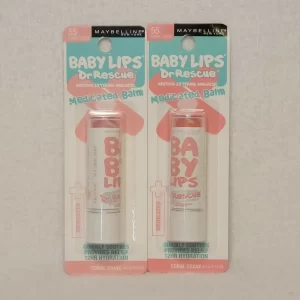Maybelline New York Dr. Rescue Baby Lips Medicated Lip Balm Makeup, Coral Crave