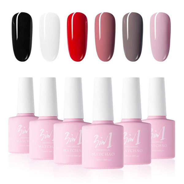 MAYCHAO One Step Gel Nail Polish Set 7.3ml Each Bottle
