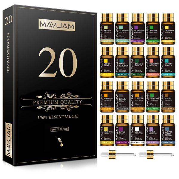 MAYJAM 20 Pcs Pure Essential Oil Gift Set