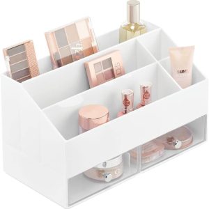 mDesign Makeup Organizer for Bathroom Countertops, Vanities