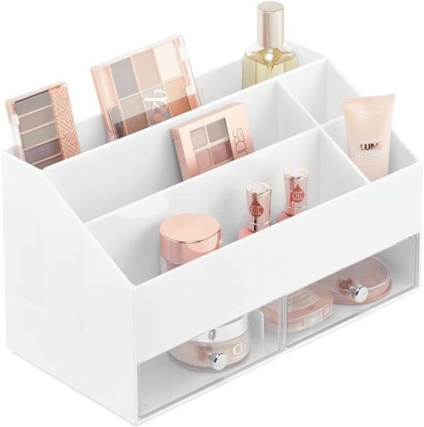 mDesign Makeup Organizer for Bathroom Countertops, Vanities