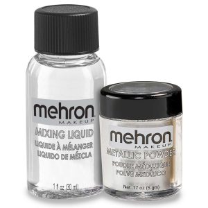 Mehron Makeup Metallic Powder (.17 oz) with Mixing Liquid
