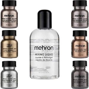 Mehron Makeup Shimmer Set (6 Metallic Powders)